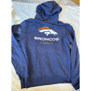 Denver‎ Broncos Navy Blue Football Hoodie Sweatshirt Size Large #485